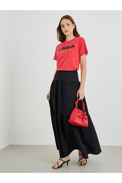 Styli Slogan Print Round Neck T-Shirt