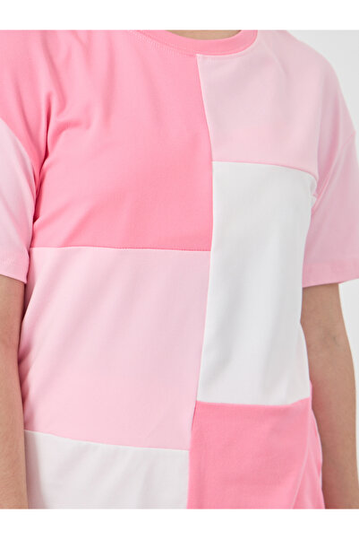 Styli Girls Color Block Short Sleeve T-Shirt and Shorts Set