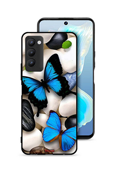 Tolwak غطاء حماية لهاتف تكنو كامون 18 بنقشة فراشات على أحجار