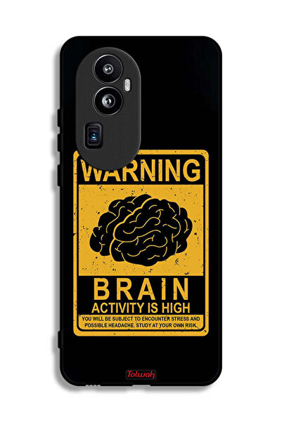 Tolwak جراب حماية لهاتف Oppo Reno10 Pro Plus تحذير من ارتفاع نشاط الدماغ