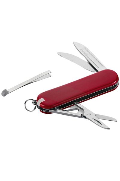 dalimag Briceag multifunctional metal cu 5 functii, 59 x 17 x 8 mm, rosu