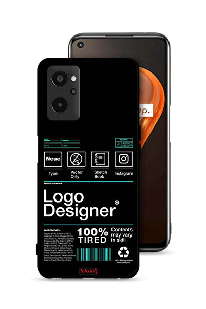 Tolwak Realme 9i 4G Protective Case Cover Logo Designer Sticker