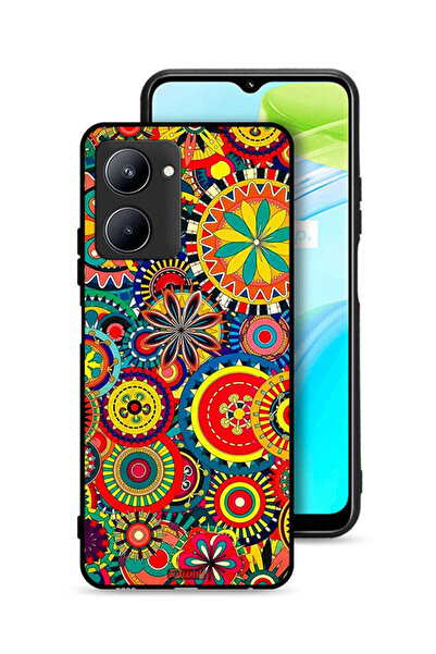 Tolwak غطاء حماية لهاتف Realme C33 بنمط ماندالا ملون