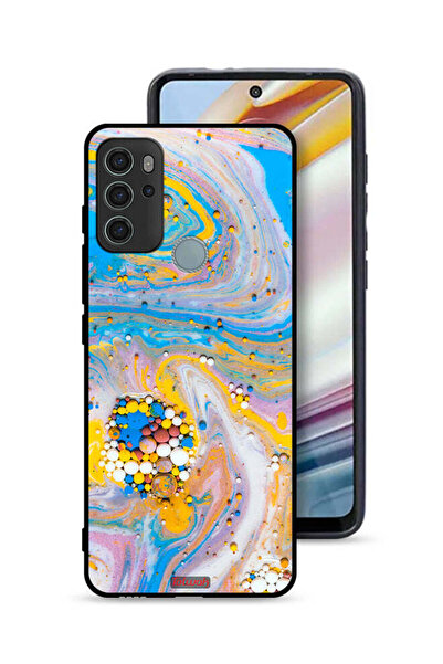 Tolwak غطاء حماية لهاتف موتورولا موتو جي 60 إس بنقشة الأحجار الكريمة الملونة التجريدية