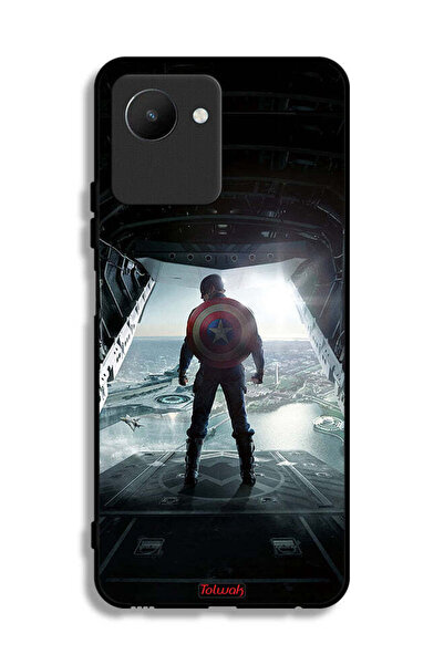 Tolwak Realme C30s Protective Case Cover Portrait Display Captain America