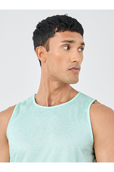 Styli Back Print Super Stretch Curved Hem Drop Armhole Tank