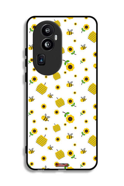 Tolwak غطاء حماية لهاتف Oppo Reno10 Pro Plus بنقشة عباد الشمس والنحل