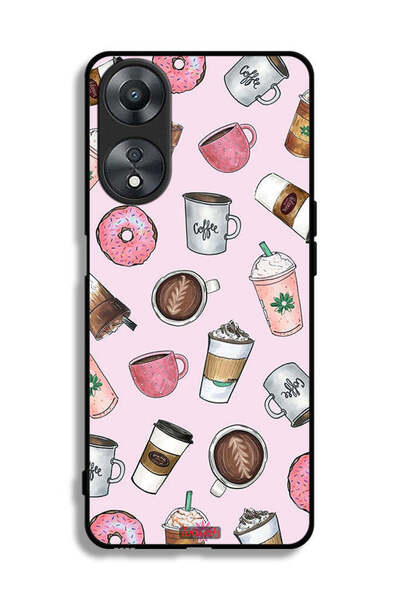 Tolwak غطاء حماية لهاتف Oppo A58 5G برسومات محبي القهوة