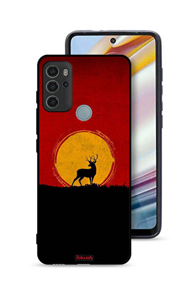 Tolwak غطاء حماية موتورولا موتو جي 60 إس بتصميم غزال وقمر