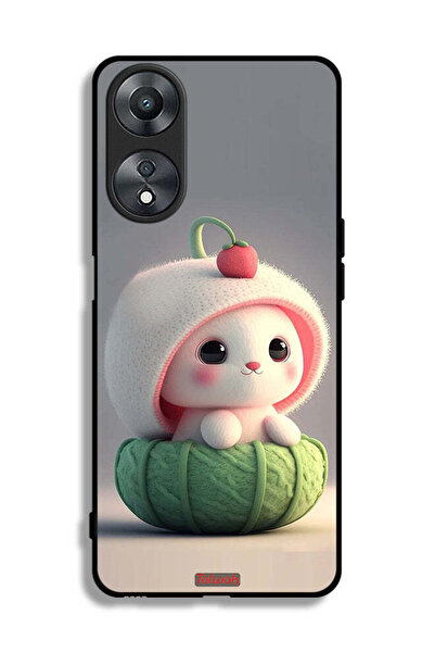 Tolwak غطاء حماية لهاتف Oppo A58 5G بتصميم أرنب صغير لطيف