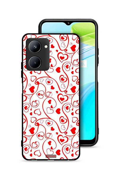 Tolwak غطاء حماية لهاتف Realme C33 بنقشة قلوب