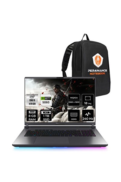 ASUS Rog Strix G18 i9 14900HX 8GB 1TB SSD RTX5060/8GB 240Hz 16" QHD+ FDOS Gam...
