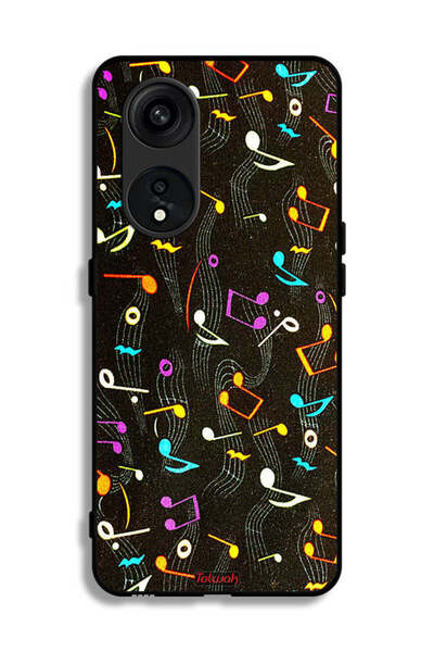 Tolwak غطاء حماية لهاتف Oppo Reno 8T 5G بنمط قماش موسيقي