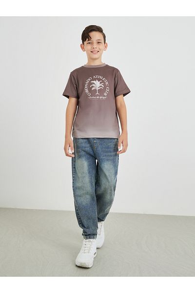Styli Slogan Print Round Neck T-Shirt