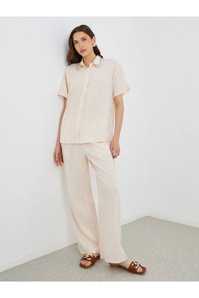 Styli Floral Embroidered Shirts and Pants Co-Ords
