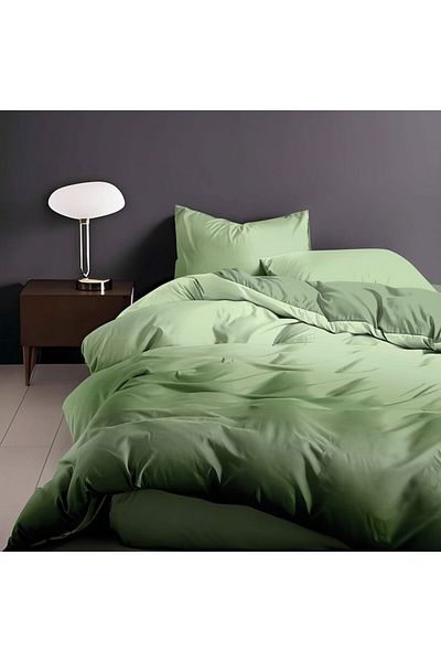 Pucioasa 6-piece sage green finet bedding