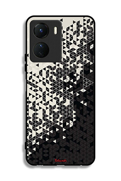 Tolwak غطاء حماية لهاتف Vivo Y16 بنمط مثلث فني رقمي