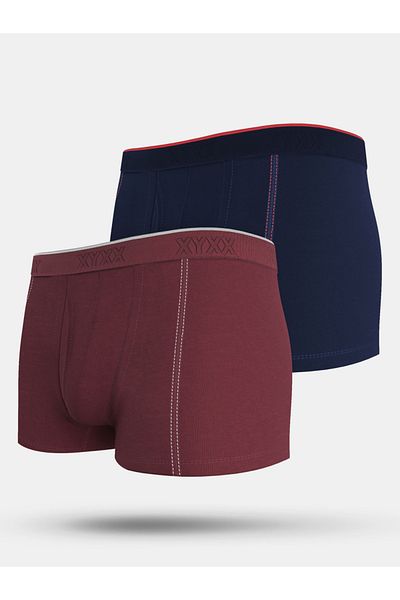 XYXX By Styli Pack of 2 - Logo Waistband Cotton Trunks