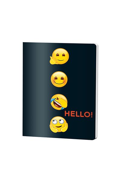 PIGNA , Notebook A5 48 Pages, Dictando Ruling, Black PP Cover, Stapled Binding