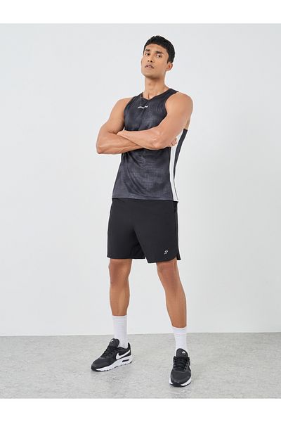 Styli All Over Print Super Stretch Tank with Side Tape Detail