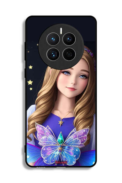 Tolwak غطاء حماية لهاتف هواوي ميت 50 إي بتصميم فتاة فراشة لطيفة