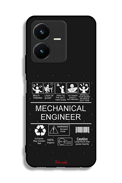 Tolwak غطاء حماية لهاتف Vivo Y22، ملصق المهندس الميكانيكي