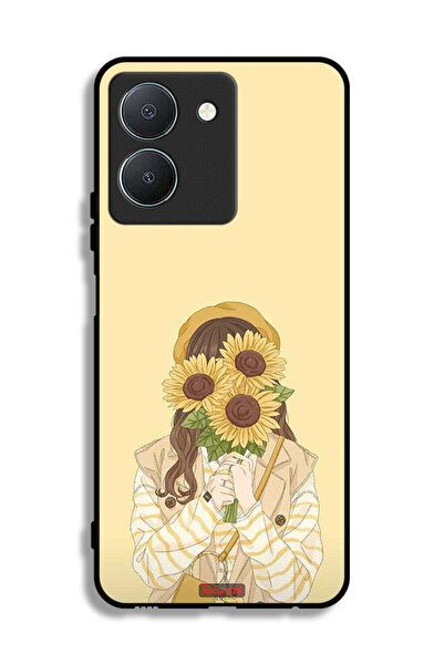 Tolwak Vivo Y36 4G Protective Case Cover Hide Face With Sunflowers