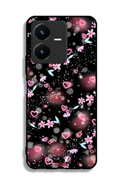 Tolwak غطاء حماية لهاتف فيفو Y22 بنقشة قلوب وأزهار صغيرة