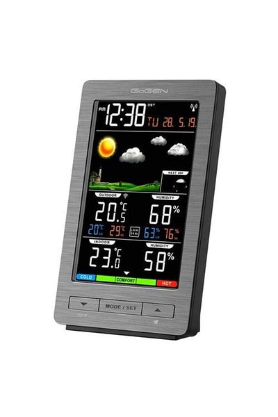 Gogen ME 2930 indoor-outdoor weather station, wireless external sensor, color LCD