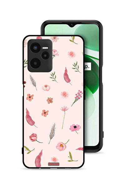 Tolwak Realme C35 Protective Case Cover Leaves And Roses Pattern