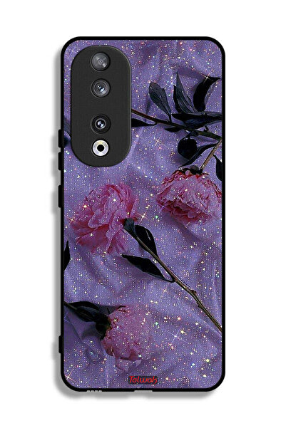 Tolwak غطاء حماية لهاتف Honor 90 بنقشة ورود لامعة