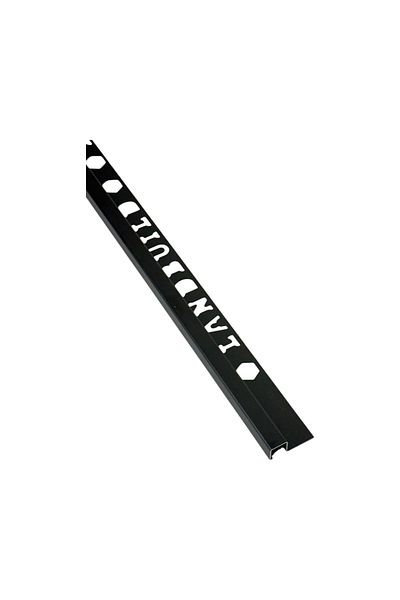 LANDBUILD 2.50m Matte Black Square Decorative Corner 12mm SA001-BM-12H