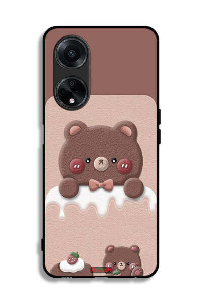 Tolwak غطاء حماية لهاتف Oppo A1 5G بتصميم دب الفراولة