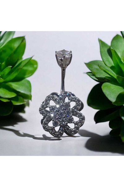 Begonia Accessories 316L Surgical Steel Stainless Tarnish Free Fashion Zircon Stone Navel Piercing
