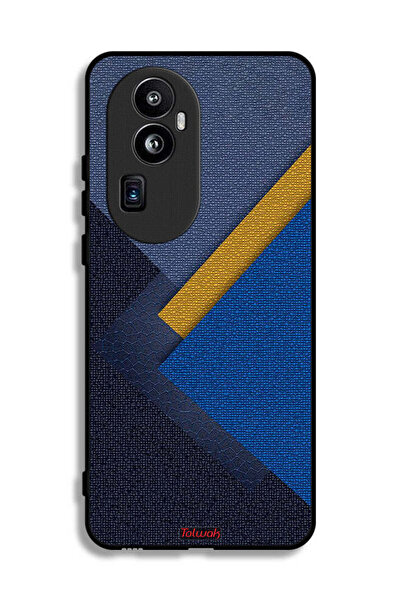 Tolwak جراب حماية لهاتف Oppo Reno10 Pro (الصين) بنمط ظلال جلدية مثلثة