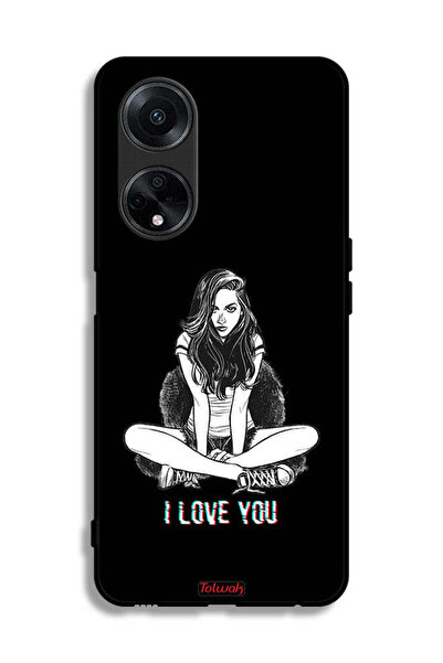 Tolwak غطاء حماية لهاتف Oppo A1 5G برسومات "أحبك"