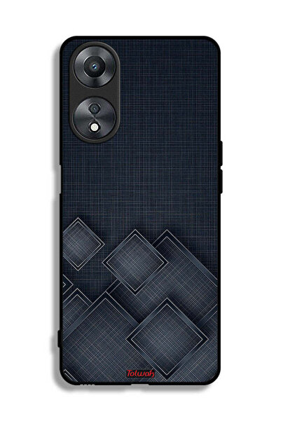 Tolwak غطاء حماية لهاتف Oppo A58 5G بنقشة مربعات على القماش