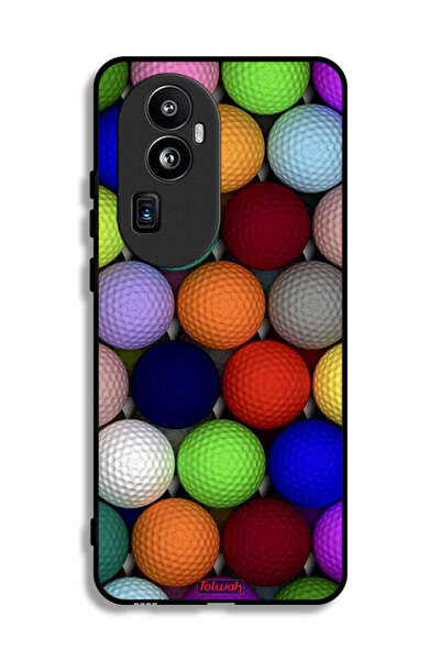 Tolwak غطاء حماية لهاتف Oppo Reno10 Pro Plus بتصميم كرات فنية تجريدية