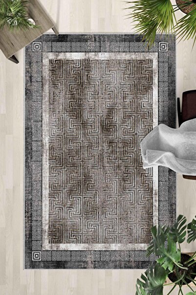 Monnhein Covor lavabil cu bază anti-alunecare – Covor modern cu imprimare dig...