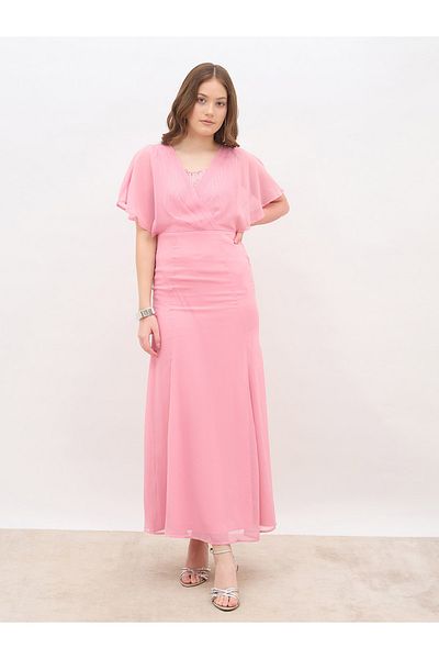 Styli Embellished Sequined A-Line Maxi Dress