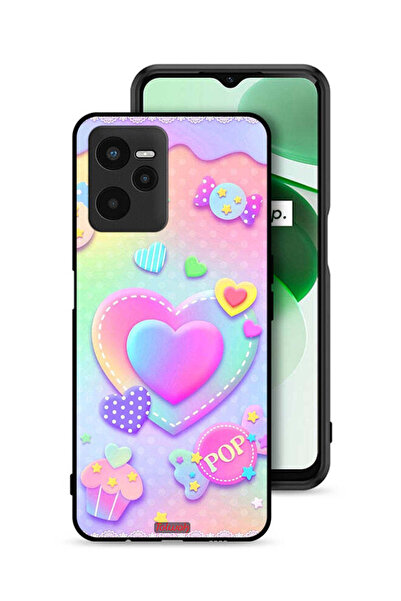 Tolwak غطاء حماية Realme C35 برسومات قلوب البوب