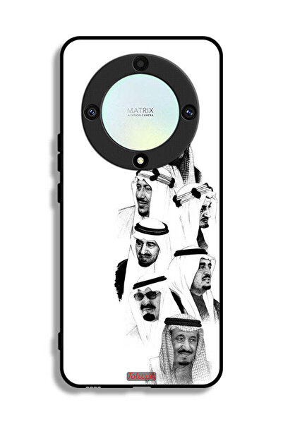 Tolwak غطاء حماية لهاتف Honor X9a - فن ملوك السعودية - أسود وأبيض