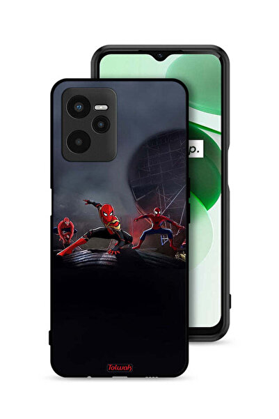 Tolwak Realme C35 Protective Case Cover Three Spiders