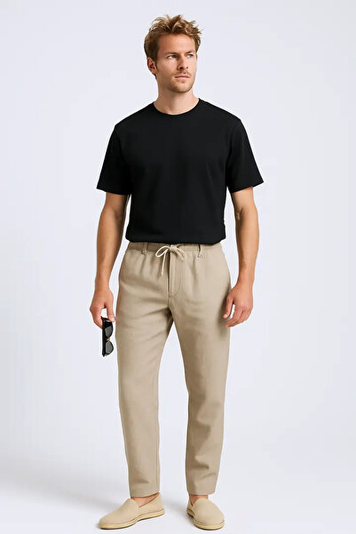 MD1974 Drawstring Linen Trousers