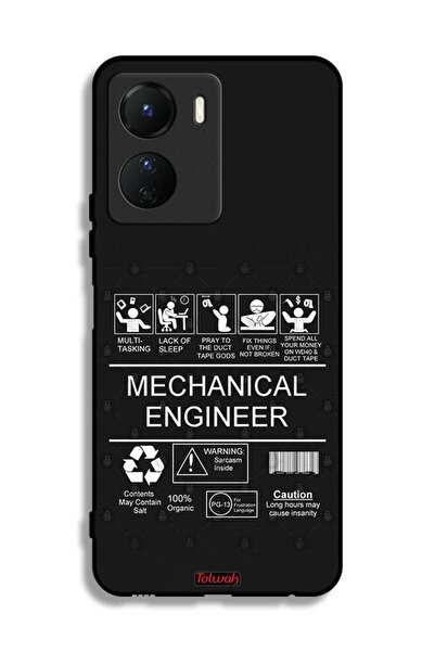 Tolwak غطاء حماية لهاتف Vivo Y16، ملصق مهندس ميكانيكي