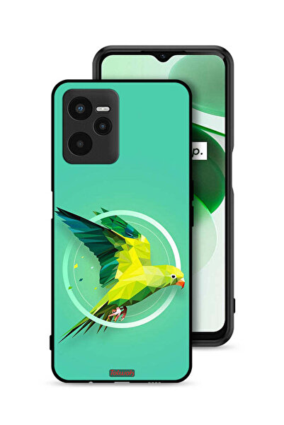 Tolwak غطاء حماية لهاتف Realme C35 بتصميم فن تجريدي ببغاء