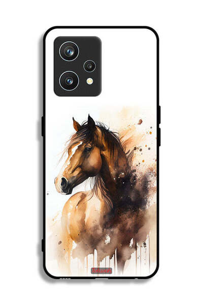 Tolwak غطاء حماية لهاتف Realme 9 Pro Plus بتصميم فن تجريدي للخيول