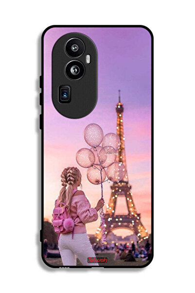 Tolwak غطاء حماية لهاتف Oppo Reno10 Pro Plus بطبعة فتاة تحمل بالونات