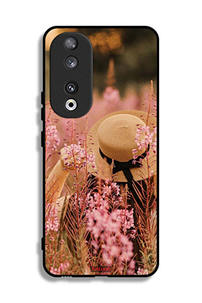 Tolwak غطاء حماية لهاتف Honor 90 بتصميم فتاة قبعة مزينة بالزهور