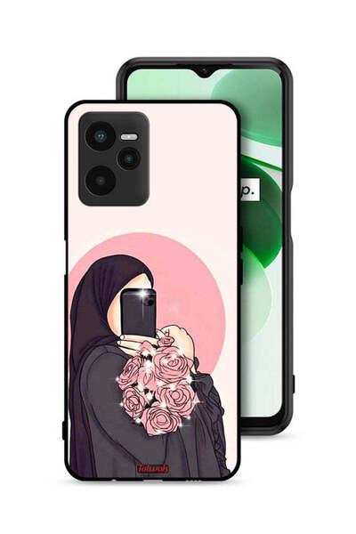 Tolwak غطاء حماية لهاتف Realme C35 - فن التقاط صور سيلفي مع حمل الزهور